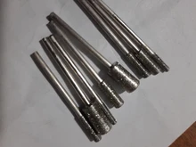 DRELD 8 unids/set de diamante de corte de cabeza puntas montados poco 2,35mm vástago de piedra de Jade tallado pulido para Dremel herramienta rotativa