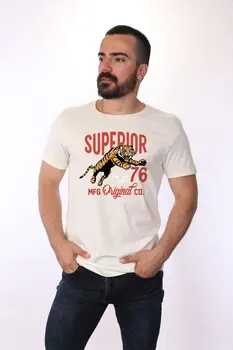 

Angemiel Wear Superior Tiger Cotton White Men 'S T-Shirt