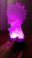 Led-Light 3d-Lamp Bedroom Decor Gift Manga Acrylic Academia Cool Dabi Anime Colorful