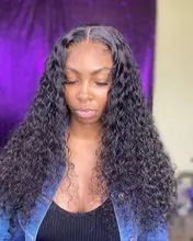 RESHINE-Peluca de pelo rizado de Mongolia, cabello humano con encaje frontal 13x4, 180%, 13x6, cierre de encaje rizado, prearrancado