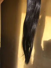 ALIANNA-extensiones de cabello humano para mujer, mechones de pelo largo y liso, brasileño, 32, 34, 36, 38 y 40 pulgadas, n. ° 1B, 30 pulgadas