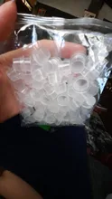Pigmento de soporte claro tapa de recipiente de plástico desechable, tazas de tinta de tatuaje de Microblading, maquillaje permanente, accesorio de tatuaje, 100 Uds.