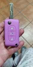 ZAD funda de silicona para llave del coche set de fundas soporte para Citroen Picasso C2 C4 C5 C6 3 funda de botón de llave caso