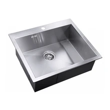 Мойка для кухни STEEL HAMMER SH X 5951 FLORA(Корзинчатый вентиль, перелив, нержавеющая сталь