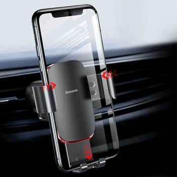 

Car holder for smartphone baseus metal age gravity car mount (air outlet version)
