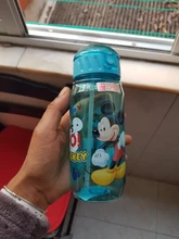 450ml de dibujos animados de Disney Mickey mouse, niños de plástico de taza paja los estudiantes agua potable chico botella a prueba de fugas nuevo