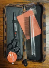 Fenice-Tijeras de acero inoxidable para adelgazamiento de mascotas, 7,0 pulgadas, 7,5 pulgadas, 75%