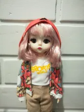 Muñeca BJD de 12 pulgadas con 22 articulaciones móviles, 30cm, Ojos de cerca, muñecas parpadeantes con ropa de moda, falda, vaqueros, juguetes para niñas, regalo