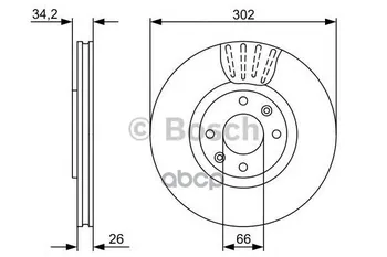 

Brake disc Peugeot 308/3008/5008 07-front vent. d = 302mm. Bosch art 0 986 479 548