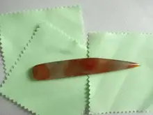 Cuchillo de ágata dorado y plateado, pulidor para oro y plata