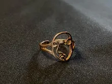 QIMING étnicos artista exagerado las mujeres anillo de rostro humano abstracto anillos de oro nudillo Midi anillo de dedo joyería de fiesta, regalo