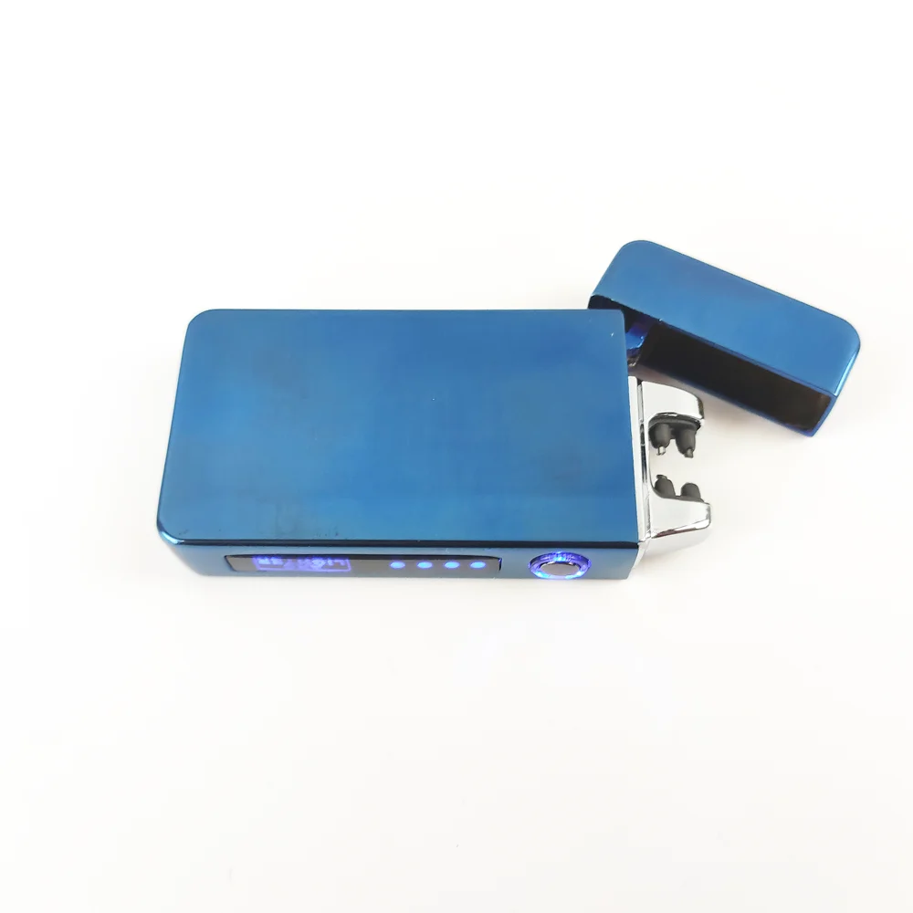 Зажигалка прямоугольная плазменная USB - Цвет: JL613BLUEGL