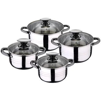 

Cookware 8 Pieces in stainless steel SAINT ignacio collection QAAA