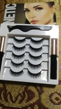 Extensiones de pestañas magnéticas, 3/5 pares de maquillaje, delineador de ojos, rizador de pestañas fácil de poner, pestañas postizas gruesas, regalo