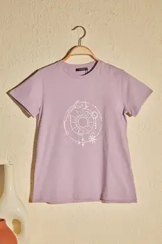 

Trendyol Printed Basic Knitted T-Shirt TWOSS20TS0766