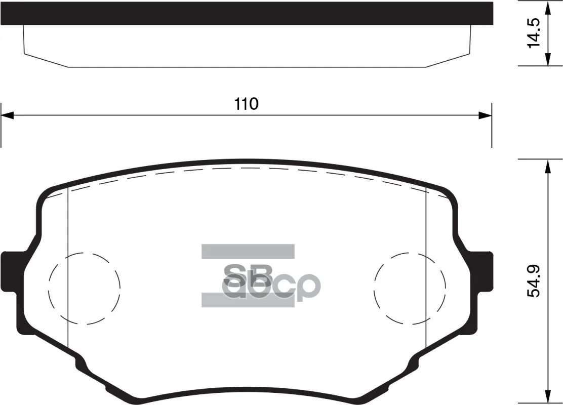 Колодки Тормозные Suzuki Vitara/Grand Vitara 94- Передние Sangsin Brake Sp1535 Sangsin brake арт. SP1535