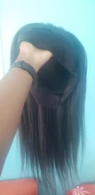 Peluca con diadema recta para mujer Peluca de cabello humano, 180% de densidad, cabello liso malasio, peluca completa hecha a máquina para mujeres negras