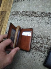 ManBang-cartera de piel auténtica para hombre, Mini tarjetero pequeño, Retro, de bolsillo, alta calidad, 2020