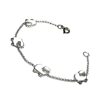 

Law silver bracelet 925m Little Sheep glazed rolo chain [AB0651]