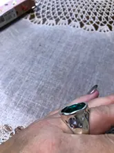 Anslow de joyería de moda de calidad superior Retro Oval grande anillo de dedo de cristal para las mujeres parejas de mujeres regalo de día de San Valentín LOW0041AR