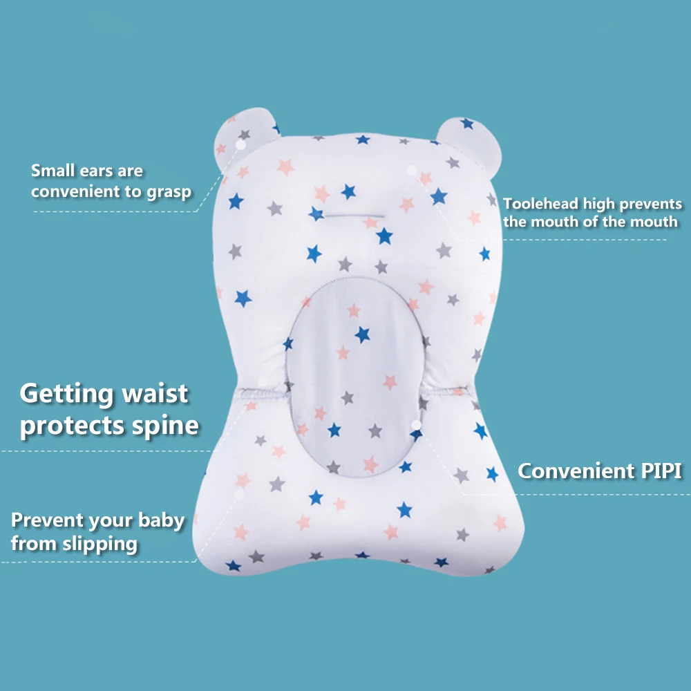 Baby Bath Seat Support Mat Foldable Tub Pad Chair Newborn Anti-Slip Soft baby bath seat,baby bath support pad,baby bath tool,baby bath tub