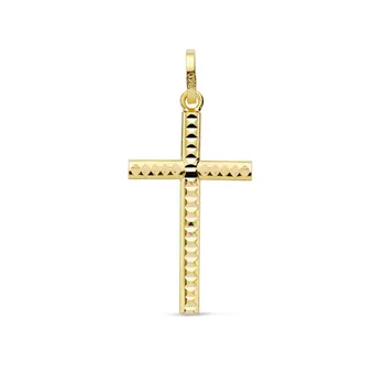 

Pendant 18k gold cross 21mm. Forms carved