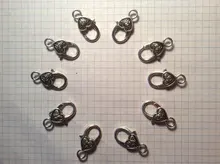 10 unids/lote ganchos de broche de langosta de mono de plata antigua para collar pulsera cadena accesorio de joyería para manualidades hallazgos 26*15MM