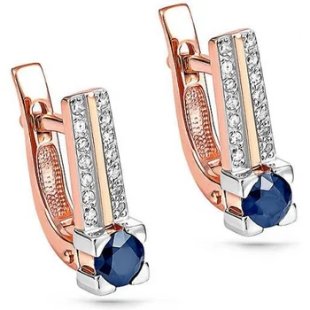 

Kabarovsky earrings with sapphires and diamonds in red gold