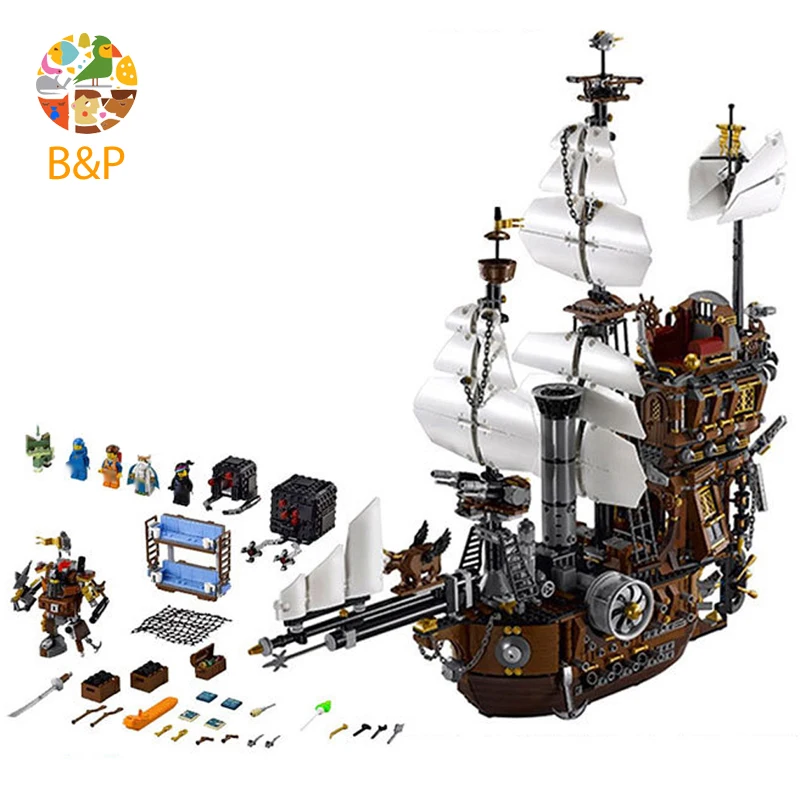 

70810 2791Pcs Movies Series Pirate Ship Metal Beard's Sea Cow Building Block Bricks Toys for Children Gift 16002