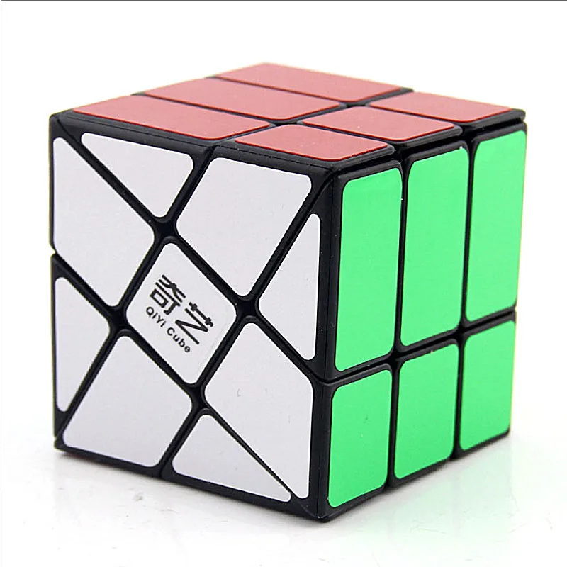 Новейший qiyi 3x3 ветряная мельница волшебный куб ветряное колесо ветряная мельница 3x3x3 скоростной куб QIYI ветряное колесо 3x3 необычная форма волшебный куб - Цвет: black