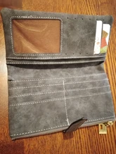 Bolso largo doble pliegue de famosa marca para mujer, billetera de cuero de nobuk con cordón, cremallera, billetera de gamuza, bolso de mano femenino