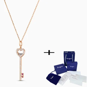 

SWA 2020 New Fashion Exquisite Rose Lock I Love Heart-shaped Necklace Give Wife A Classic Romantic Anniversary Birthday Gift