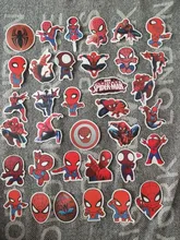 15/35 Uds Spiderman pegatinas de grafiti genial niños de dibujos animados pegatinas Scrapbooking guitarra Notobook Moto Skateboard etiqueta engomada impermeable