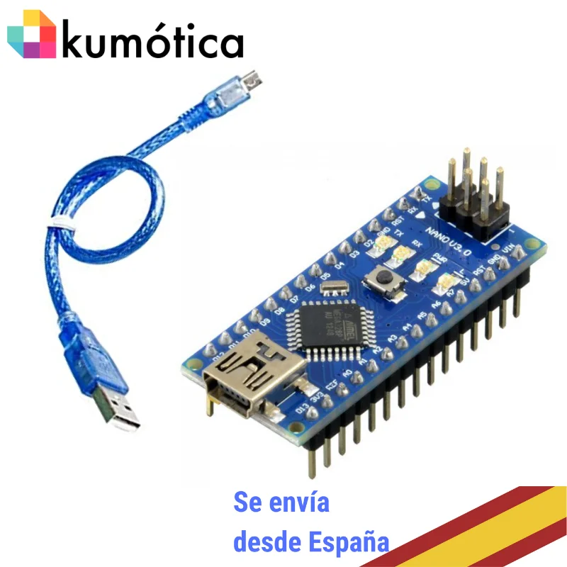 Arduino nano V3.0 plate with welded ATMEGA328 chip is sent cable 0 3 meters | Активные электронные компоненты