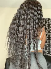 Pelo humano brasileño de 32, 34, 36 y 38 pulgadas, mechones de pelo rizado profundo, Hoho, 100%, pelo humano Natural, doble mechones, 1, 3, 4 mechones, cabello Remy grueso