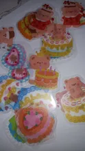 Lote de 40 pegatinas decorativas de oso conejo y Planeta, etiqueta de palo de Scrapbooking, diario, papelería, álbum, fiesta Kawaii, pegatina de perro