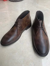 Botas de cuero para hombre, botines de estilo desierto, cómodos, a la moda, para caminar, talla 7 a 12, # KD581