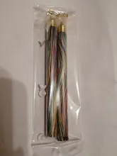 12cm y 5,1 larga borla fibra Clip en pendientes No perforado para las mujeres de moda nupcial bohemio boda Clip de oreja Anti-alergia