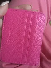 Cartera minimalista delgada de cuero PU, tarjetero pequeño de piel sintética, Tarjetero con ranura múltiple, Color caramelo