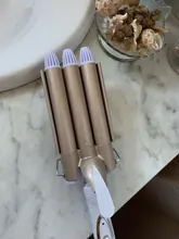 Utensilios de peluquería profesional, rizador de cerámica de triple barril de pelo eléctrico, ondulador de pelo, herramientas de estilismo