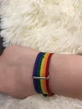Ins-Pulseras tejidas con arcoíris para hombres y mujeres, pulseras LGBT para homosexuales, bisexuales, tejidas, trenzadas, orgullo, joyería de amistad