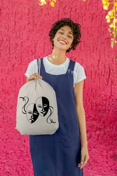

Angemiel Bag Theater Masks of Sad And Happy Nappy Backpack