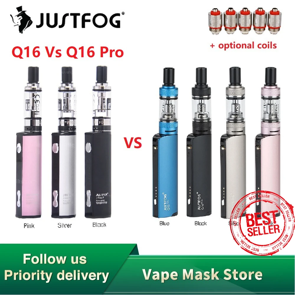 Горячая Распродажа оригинальный JUSTFOG Q16 Vs Pro Starter Kit с 900 мА/ч Батарея 1 9 мл Танк Е
