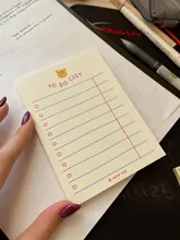 JIANWU-Bloc de notas Kawaii para hacer lista, Plan semanal, suministros de papelería de planificación diaria, escuela y oficina, 100 hojas/50 hojas