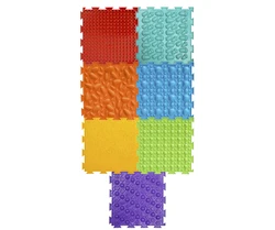 Tapis de sol doux pour enfants, Massage orthopédique pliant éducatif pour bébés, Puzzle boîte de Relief Mix "arc en ciel" (7 pièces) 