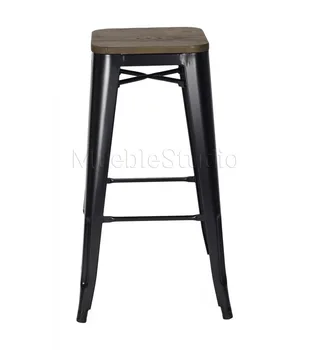 

Satin Tolix Wooden Stool