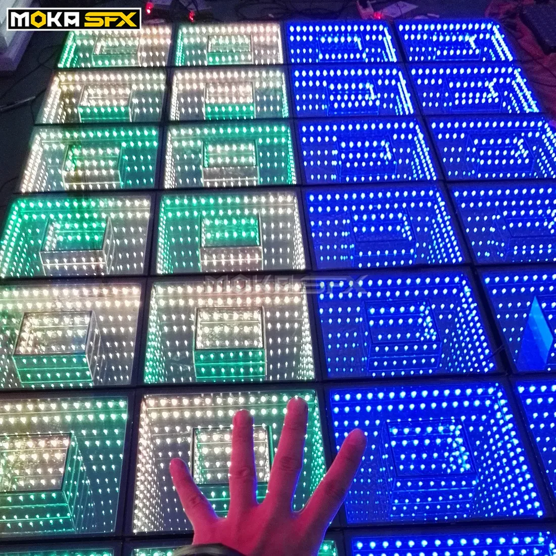 40 шт./лот 3D зеркало танцевальный пол RGB 3в1 светильник до плитки напольный водонепроницаемый Dj пол для свадьбы развлекательный театр