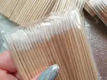 Hisopo de algodón y madera para extensión de pestañas, herramientas médicas para el cuidado de limpieza de oídos, palos de madera, hisopo de algodón, punta de bastoncillos de algodón, 1000 Uds.