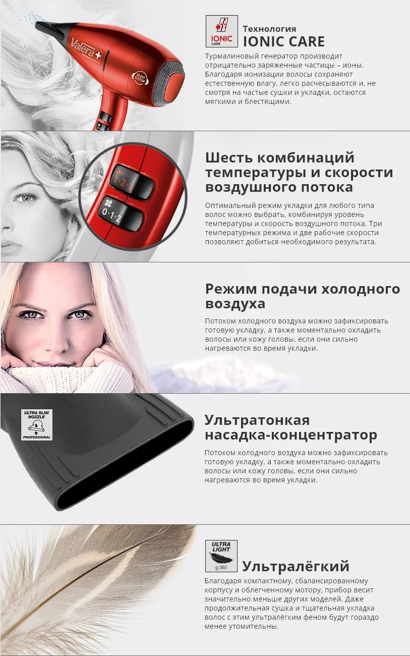 Профессиональный фен Valera Swiss Light 3300 Ionic(SL3300