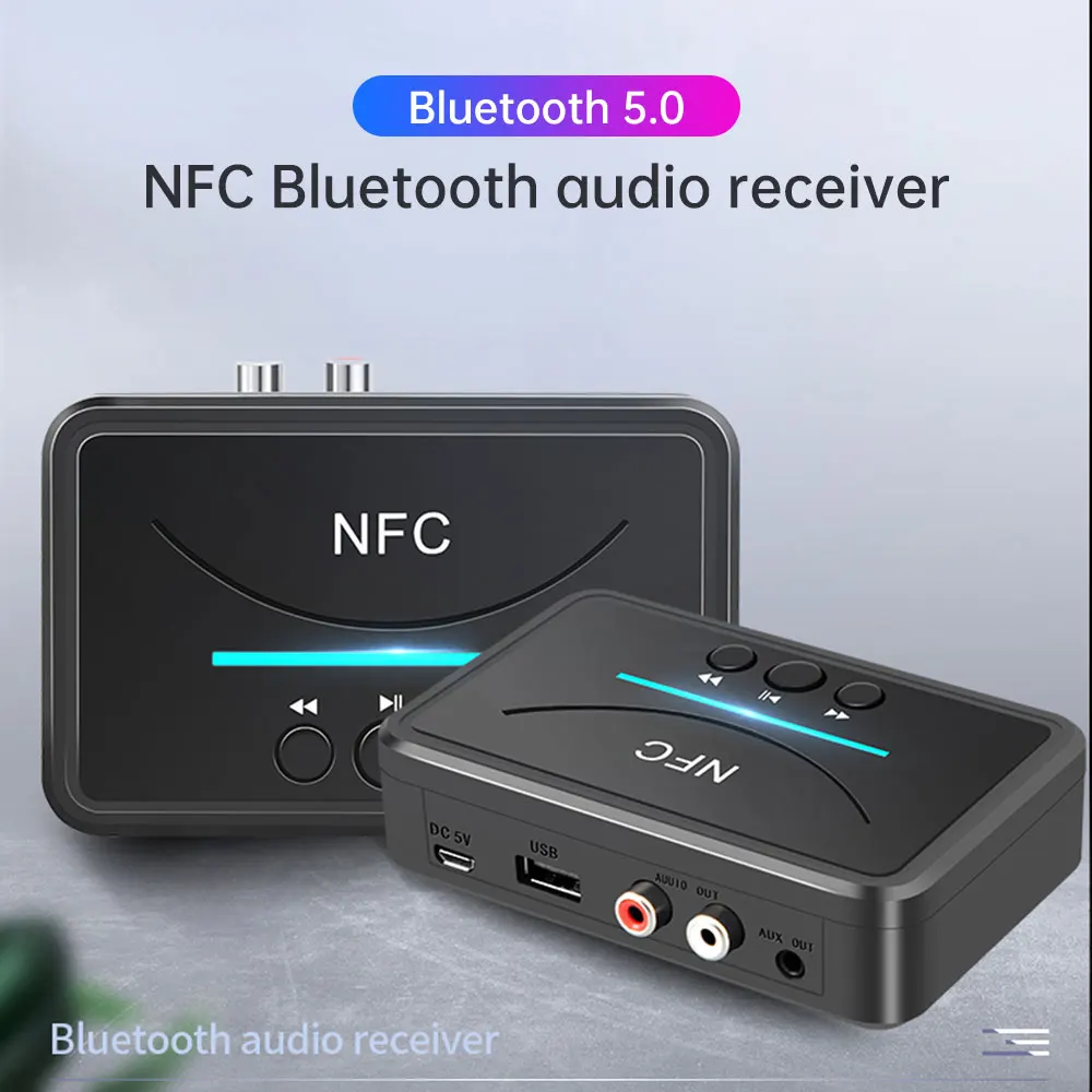 Новый Bluetooth RCA приемник 5 0 AptX LL NFC 3 мм разъем Aux беспроводной адаптер Музыка для ТВ